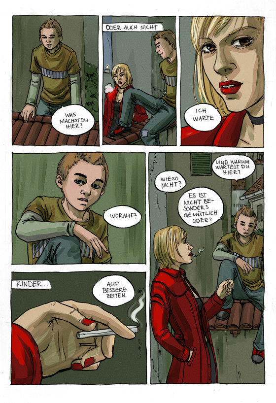 Comic Seite Zigarettenpause